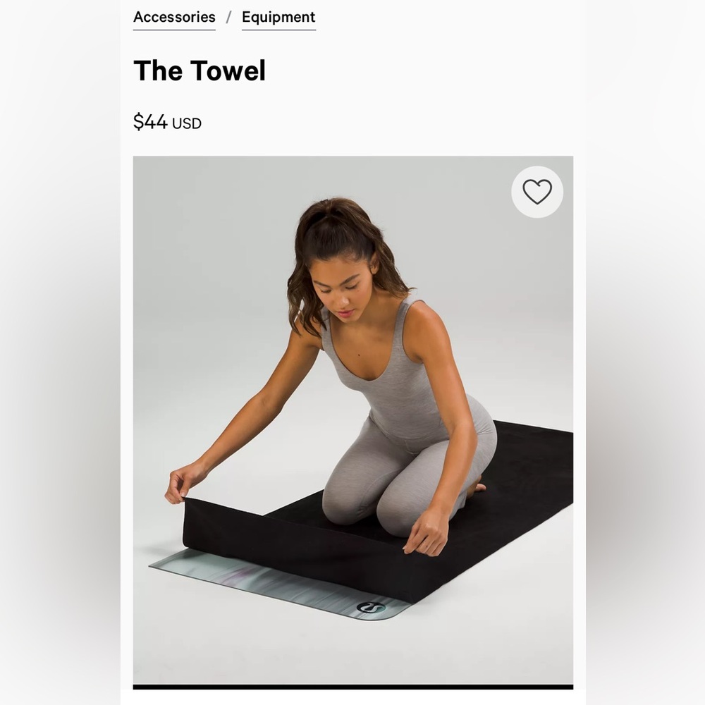 Lululemon Athletica Black Towel - Yoga
